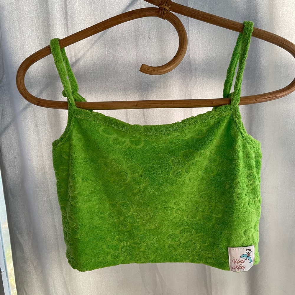 Lime Green Hello Kitty Cropped Tank 💚